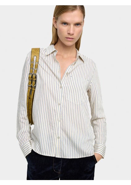 Çizgili Uzun Kollu Gömlek