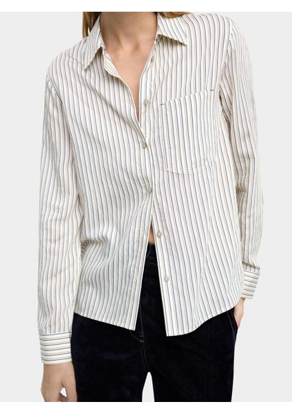 Çizgili Uzun Kollu Gömlek modelleri