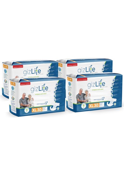 Bel Bantlı Yetişkin Hasta Bezi Ekstra Büyük Boy Xl 120 Adet