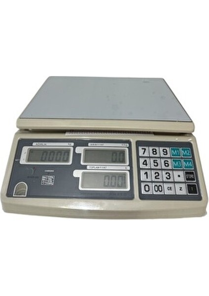 30S 30 kg Bakanlık Onaylı-Mühürlü Terazi- Hesaplı Tartı-2 Yıl GARANTILI-2025 Yeni Tarihli