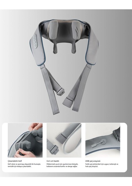 Vnb-01 Titreşimli Boyun Masaj Aleti Gri Renk modelleri