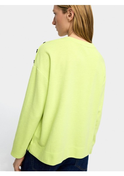 Omuzda Düğme Detaylı Kazak modelleri