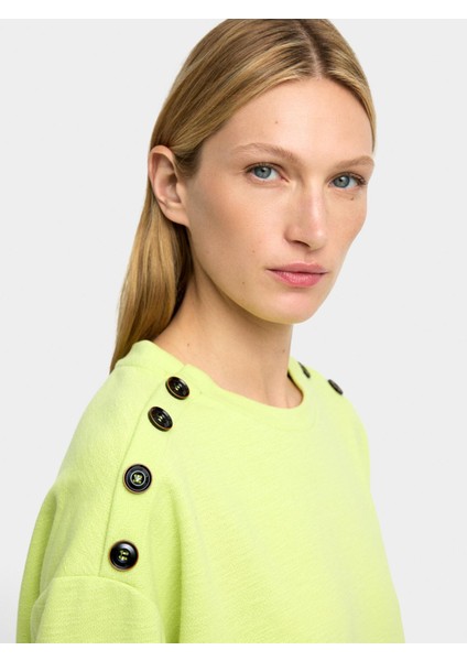 Omuzda Düğme Detaylı Kazak indirimleri