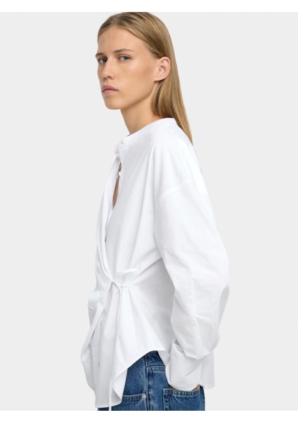 Drape Detaylı %100 Pamuk Gömlek modelleri