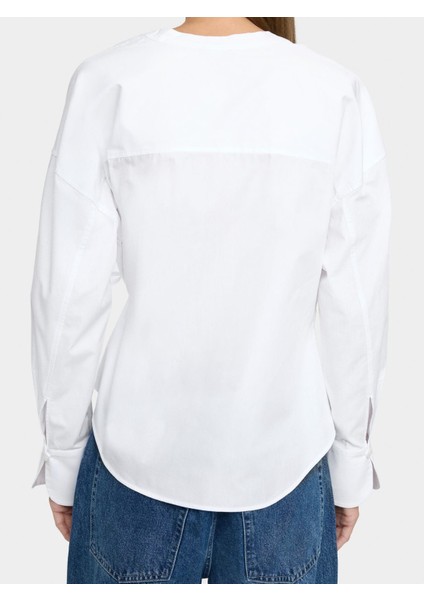 Drape Detaylı %100 Pamuk Gömlek fırsatları