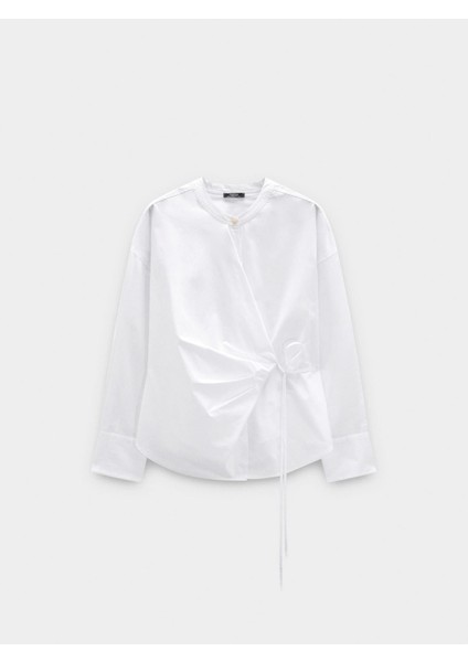 Drape Detaylı %100 Pamuk Gömlek indirimleri