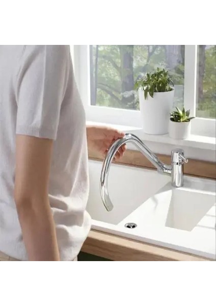 Cam Önü Fonksiyonel Spralli Evye Bataryası