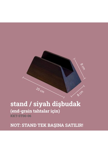 Kesme Tahtası Standı (End-Grain) Siyah Dişbudak fiyatları