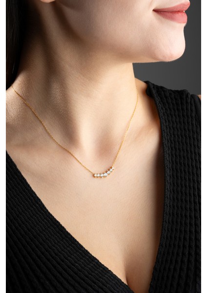 925 Ayar Gümüş Gold Kaplama Pırlanta Montör Kolye modelleri