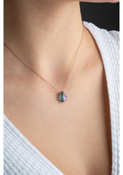 925 Ayar Gümüş Rose Kaplama Kalp Model His Taşı fiyatları