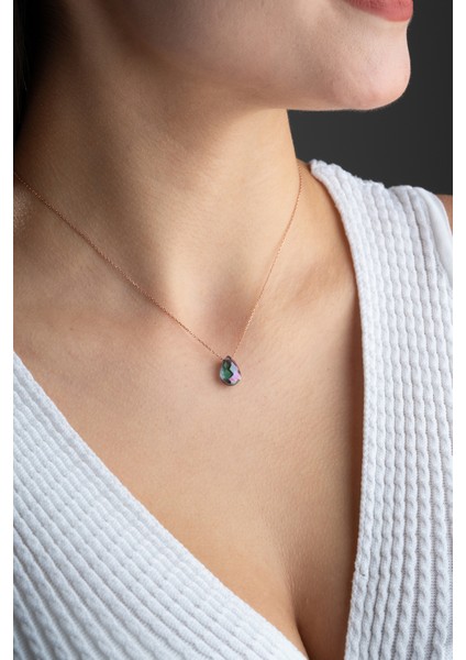 925 Ayar Gümüş Rose Kaplama Kalp Model His Taşı modelleri