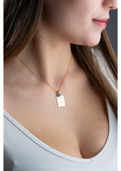 925 Ayar Gümüş Gold Kaplama Ayetel Kürsi Plaka Model Kolye modelleri