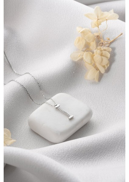 925 Ayar Gümüş Rodyum Kaplama I Harfi Kadın Kolye modelleri