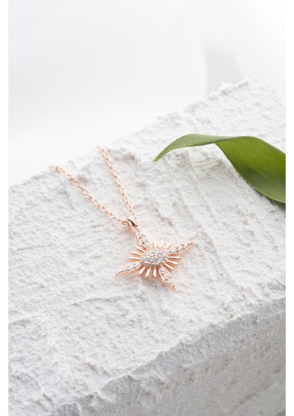 925 Ayar Gümüş Rose Kaplama Tasarım Kolye modelleri