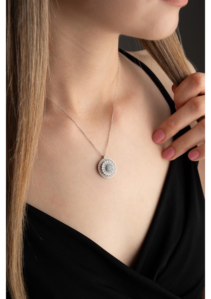 925 Ayar Gümüş Trapez Kesim Stres Model Kadın Kolye fiyatları