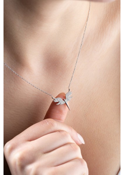 925 Ayar Gümüş Rodyum Kaplama Mikail Meleği Kolye fiyatları