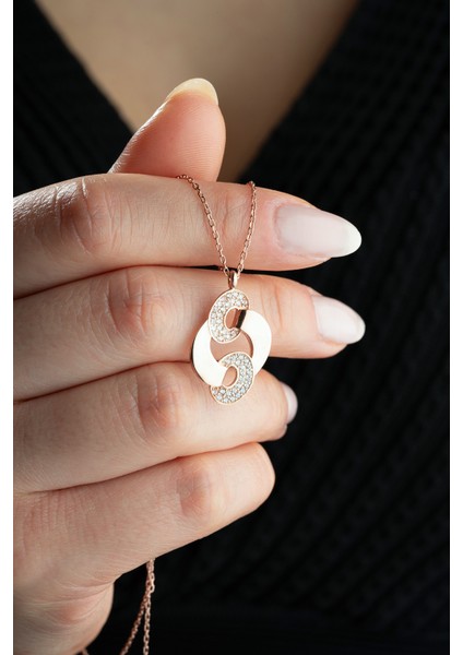 925 Ayar Gümüş Sonsuzluk Model Kadın Kolye