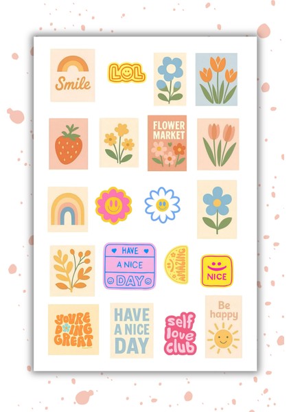 Günlük Mood Sticker Bullet Journal Sticker / Defter / Ajanda / Çıkartma /matara/laptop