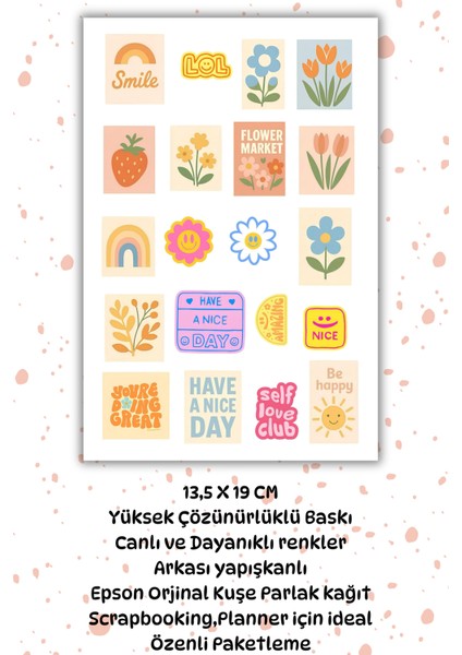 Günlük Mood Sticker Bullet Journal Sticker / Defter / Ajanda / Çıkartma /matara/laptop fiyatları