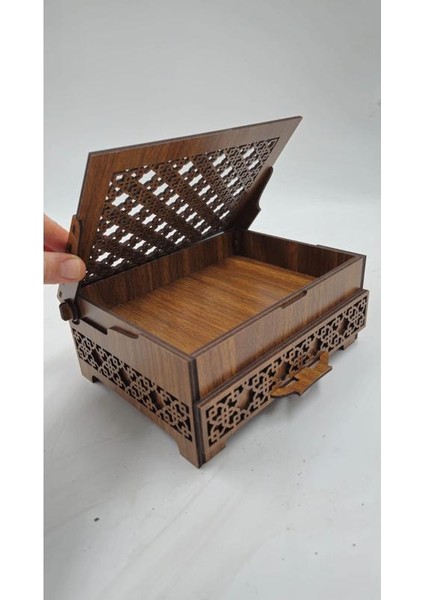 Ahşap Dekoratif Tek Çekmeceli Kutu 19 cm x 15 cm x 8 cm modelleri