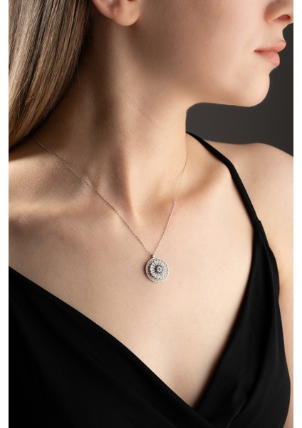 925 Ayar Gümüş Trapez Kesim Stres Model Kadın Kolye modelleri