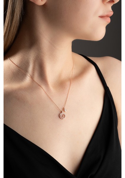 925 Ayar Gümüş Yaşam Sembolü Tek Taş Detaylı Kadın Kolye modelleri