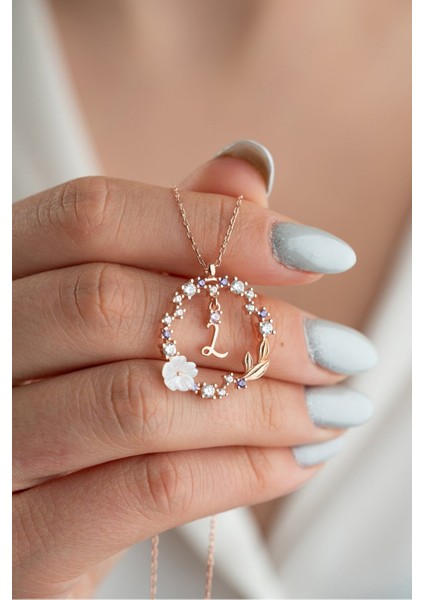 925 Ayar Işıklı Kutuda Gümüş Rose Kaplama Aşk Yuvası L Harfi Kadın Kolye fiyatları