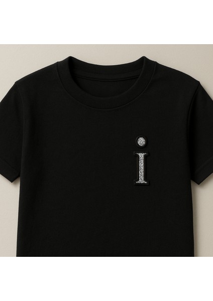 Taşlı Ütülenebilen Veya Sticker Olarak Kullanılabilen 6cm I Harfi