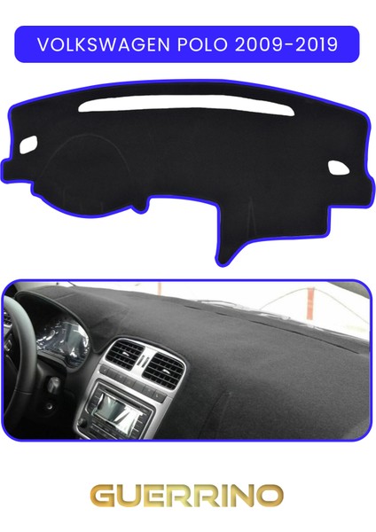 Volkswagen Polo (2009-2019)TORPİDO Koruma Halısı Mavi Kenar
