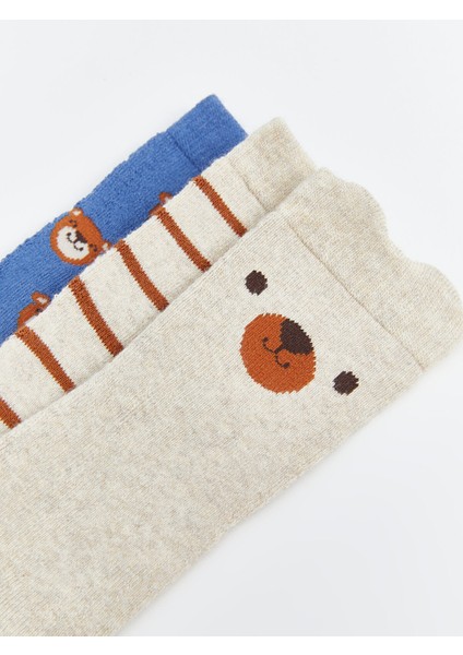 Yeni Sezon Baskılı Erkek Bebek Soket Çorap 3'lü fırsatları