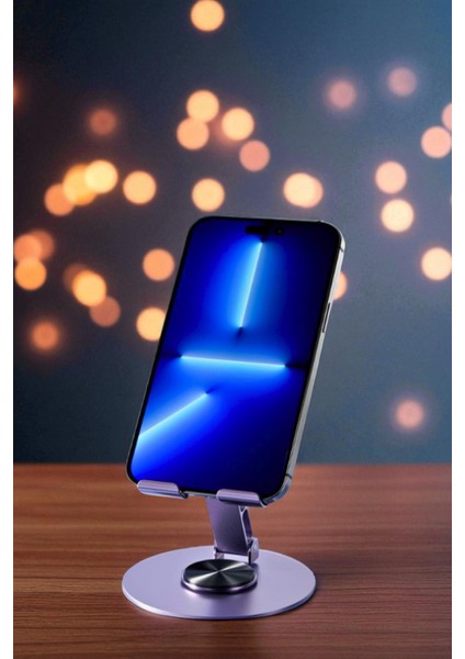 Metal Dönen Katlanan Masaüstü Telefon Tablet Tutucu 360 Dönebilir Ayarlanabilir Sabitleme Standı fırsatları