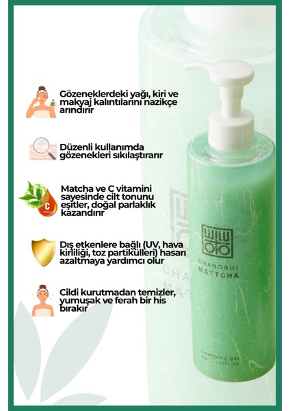 Cha No Sui Matcha Yüz Temizleme Jeli modelleri