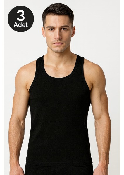 Erkek Sporcu Atlet Siyah 3 Adet