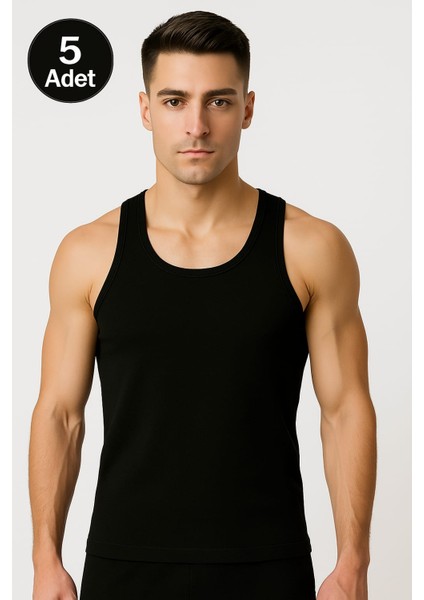 Erkek Sporcu Atlet Siyah 5 Adet