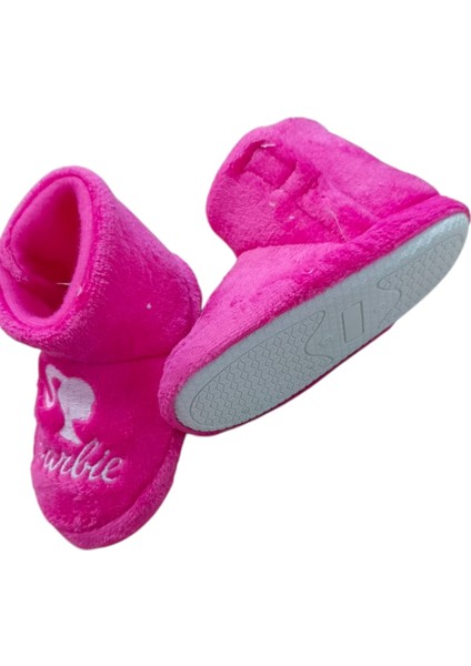 Barbie Figürlü Kız Çocuk Panduf Pembe Kaydırmaz Taban fiyatları