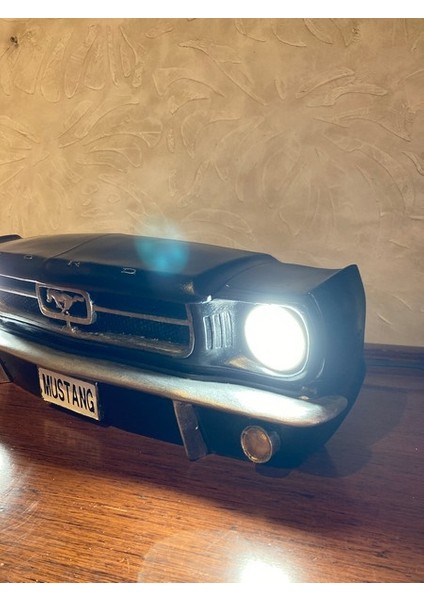 Işıklı Mustang Duvar Obje Araba Siyah fırsatları