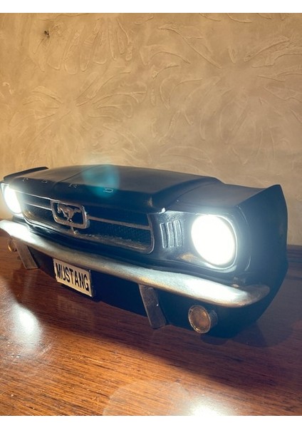 Işıklı Mustang Duvar Obje Araba Siyah indirimleri