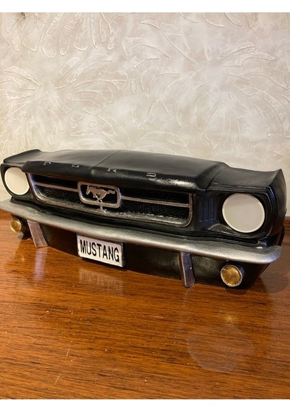 Işıklı Mustang Duvar Obje Araba Siyah