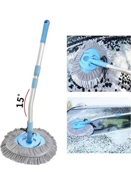 Araba Yıkama Fırçası Araba Temizleme Fırçası Teleskopik Uzun Saplı Eğimli