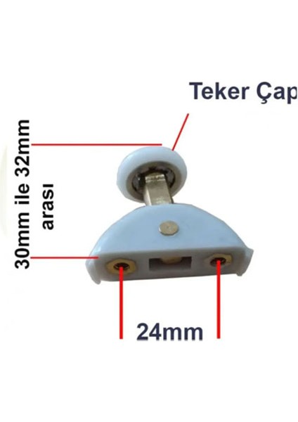 Ayrıntıshop Duşakabin Cam Kapı Tekerleri Rulman Tekerleği Çap 22 mm fırsatları