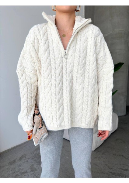 Yarım Fermuarlı Triko Kazak fiyatları