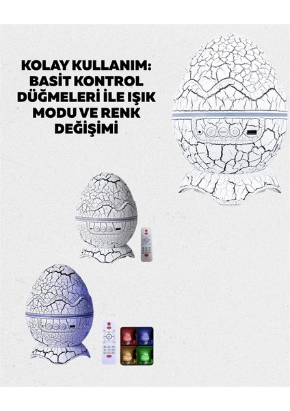 Dinozor Yumurtası Tasarımlı Projektörlü Gece Lambası modelleri