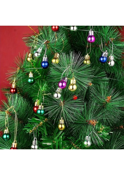Renkli Yılbaşı Ağacı Topları Noel Süsleri Renkli Yılbaşı Süsleri 10 Adet