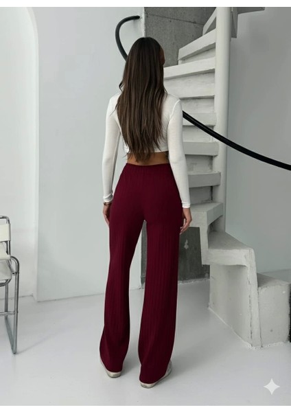 Fitilli Şardonlu Pantolon Bordo A4058 fiyatları