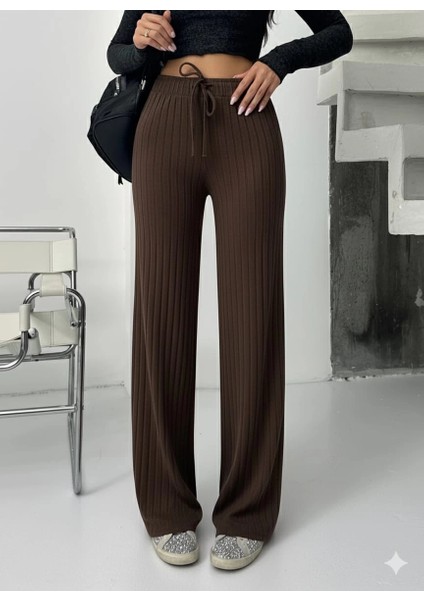 Fitilli Şardonlu Pantolon Kahve A4058