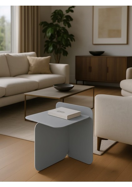 Minimalist Metal Yan Sehpa Dekoratif Ev Mobilyası