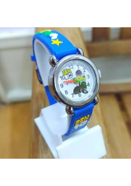 Ben 10 Temalı Mavi Erkek Çocuk Kol Saati – Kahramanlarla Zamanı Yakala