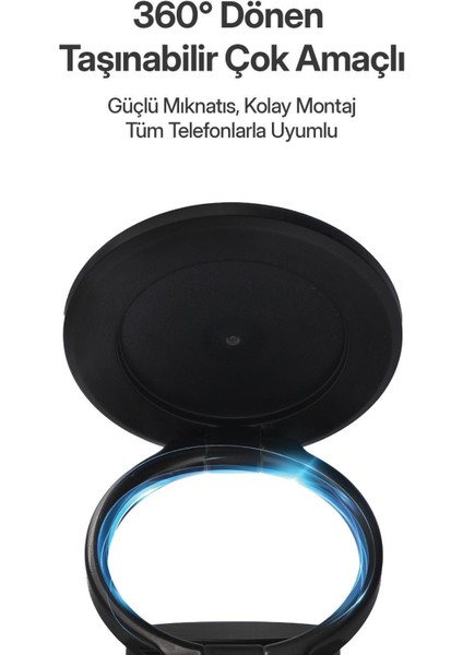 TT77 Manyetik Araç Içi Telefon Tutucu – Katlanabilir 360° fırsatları
