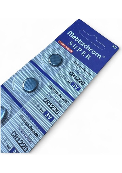 Süper Pil Düğme 3V CR1220 Lityum 10'lu Paket Super Cr 1220 Pil CR-1220