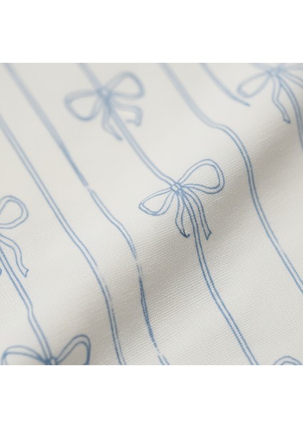 Unisex Bebek Pamuklu Ekru Mavi Fiyonklu Çizgili 8 Parça Kutulu Hastane Çıkış Seti – Hediye Paketli modelleri